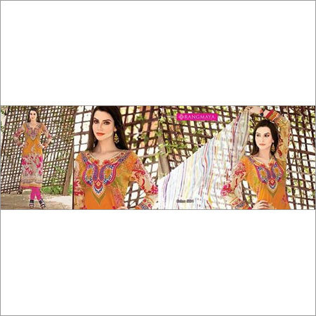Multi Colour Printed - Cotton Fabric, Orange | Soft Fabric, Stylish Prints, Comfortable Wear, Vibrant Colors