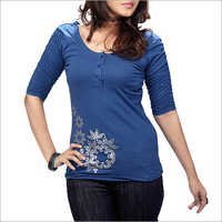 Girls Stylish Top - Polyester Fabric, Sizes S-xxl, Modern Design, Blue Color | Washable, Ideal For Summer Wear