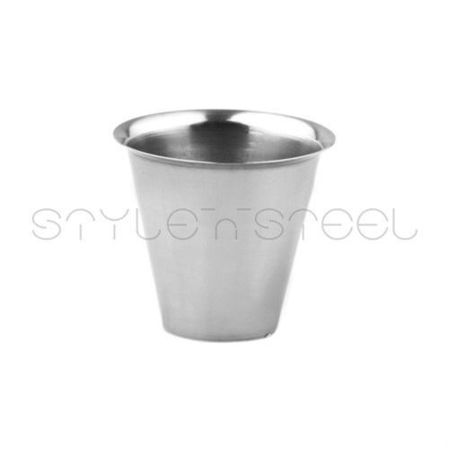 Vodka Cup - Stainless Steel 50x40mm, Polished Finish | Durable, Reusable, Easy Clean, Food Safe