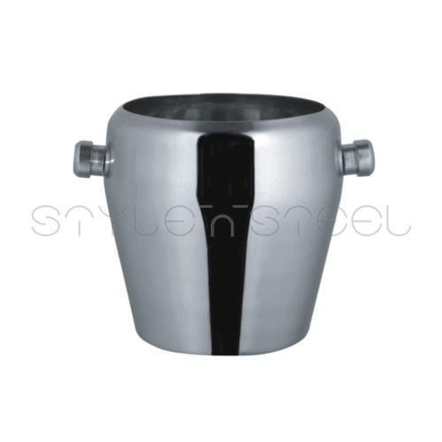 Apple Ice Bucket - Stainless Steel, 12 cm, Silver | Elegant Design, Durable, Easy Cleaning, Keeps Drinks Cold