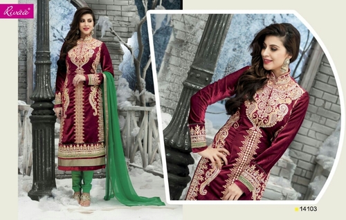 Maroon Designer Velvet Suit