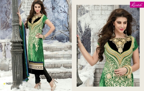 Green velvet heavy design