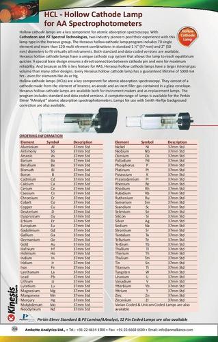 Hollow Cathode Lamps for AA Spectrophotometers