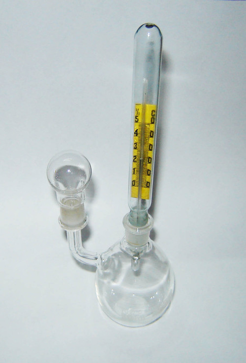 Picnometer with thermometer