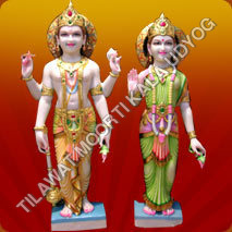MARBLE VISHNU LUXMI NAYARAN STATUE