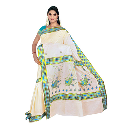 Embroidered Cotton Saree