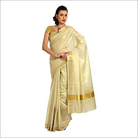 Fancy Kerala Kasavu Saree