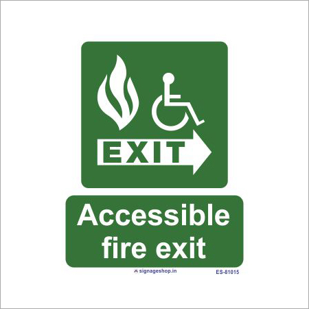 Accessible Fire Exit Sign