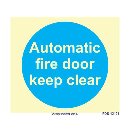 Automatic Fire Door Keep Clear Sign