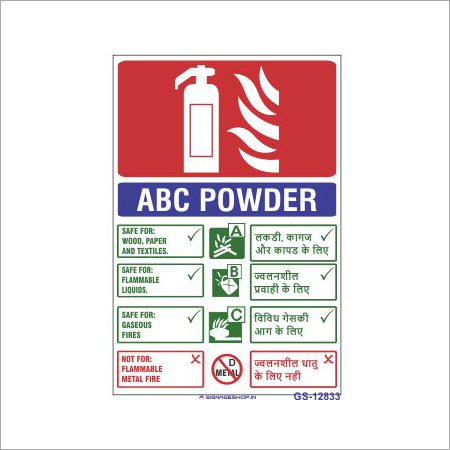 ABC Fire Extinguisher Signs