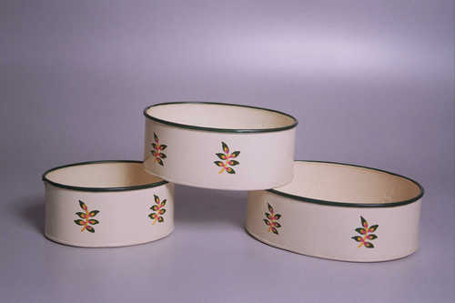 Planter - Ceramic Oval, Off-White | Elegant Design, Royal Look, Natural Finish, Lovely Pattern