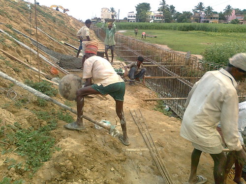 Retaining Wall at Sec.3.Bridge no.26-21