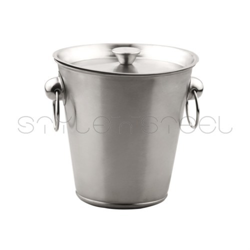 Ice Bucket W/ Cover - Stainless Steel, 15cm, Silver | Ice Cooling, Durable, Elegant Design, Easy Cleaning