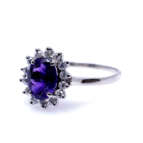 Amethyst Cluster Gemstone Ring