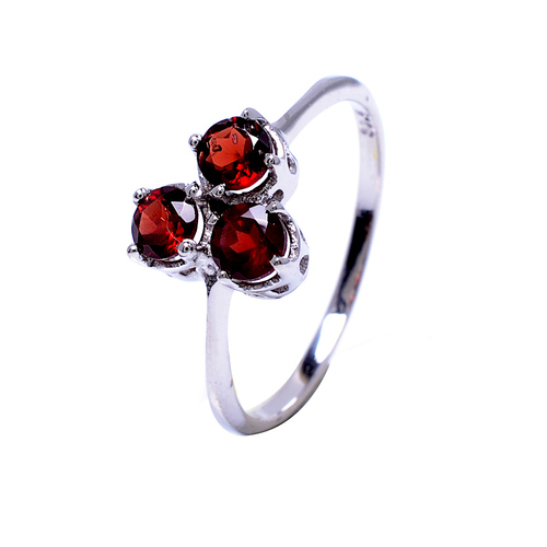 Natural Zirconia &Garnet Gemstone Ring