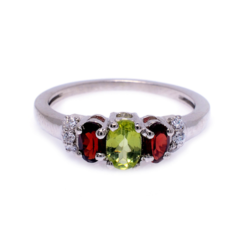 Sterling Silver Preidot Gemstone Ring