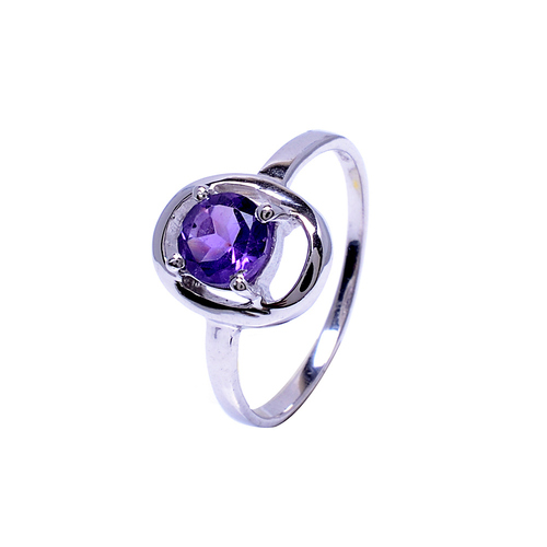 New Design Sterling Silver Amethyst Gemstone Ring