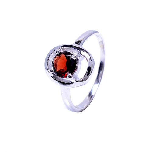 Sterling Silver Gemstone Garnet Ring