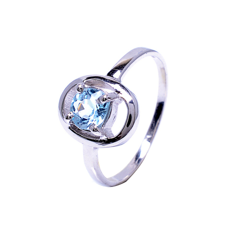 Sterling Silver Blue Topaz Gemstone Ring