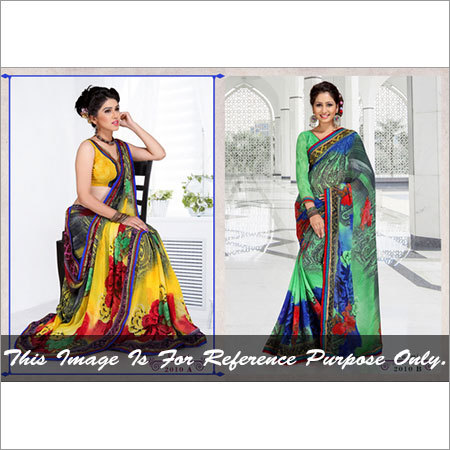 Retro Print Saree