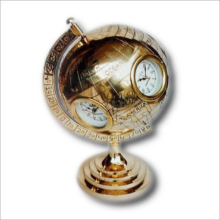 Brass World Time Globe