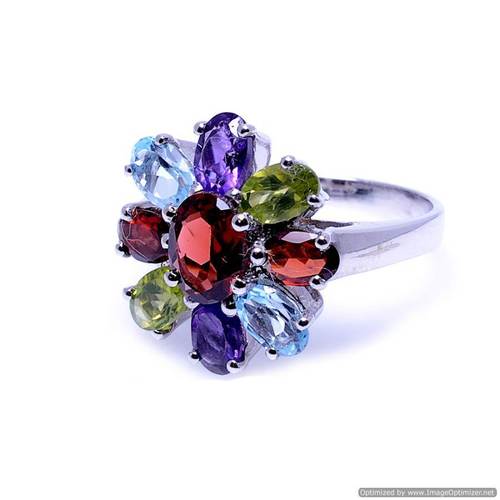 Multi Gemstone Ring