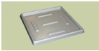 Ffss-3 - Aluminum 100x100x5 Mm Anodized Tray, Durable Lightweight Corrosion Resistant Easy Installation