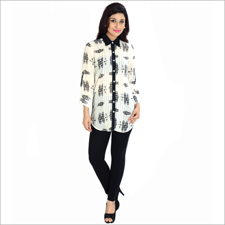Ladies Printed Long Shirt