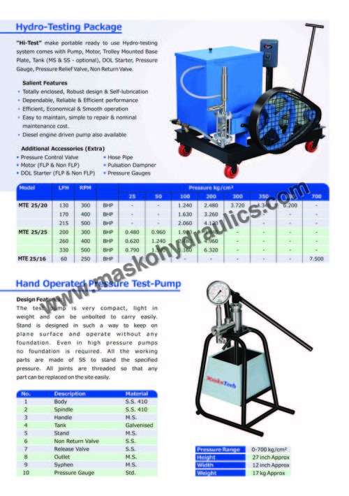 Portable Test Pump