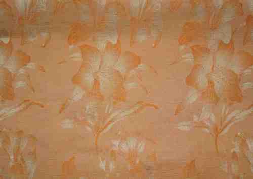 ORANGE HIBISCUS SILK A LINEN
