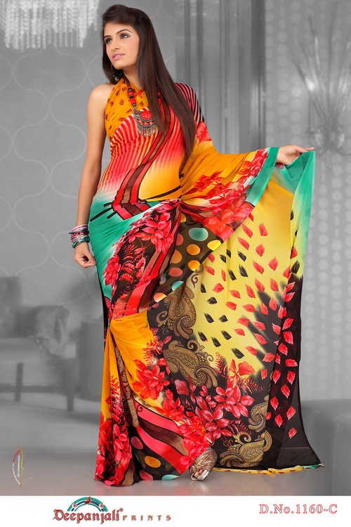 Bubble Print Sarees
