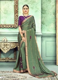 Stylish Chiffon Brasso Saree