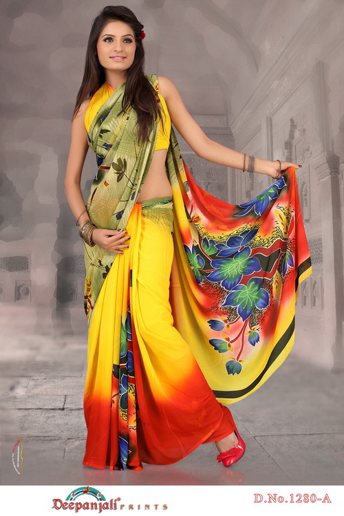 Fancy Yellow Saree
