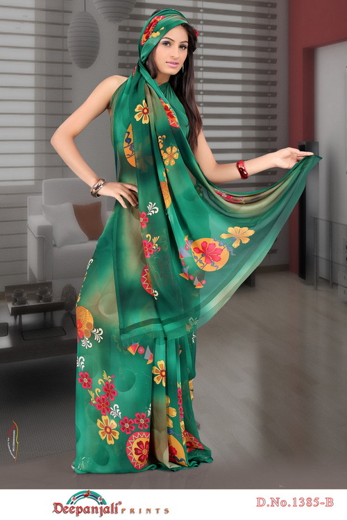 Green Color Saree