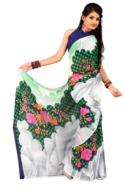 Printed Silk Sari