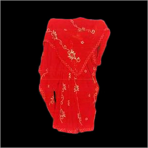 Red Printed Chiffon Saree