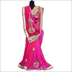 Designer Georgette Zardosi Work Sarees