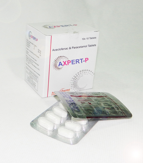 Aceclofenac & Paracetamol - 100mg + 500mg Tablets | Pain Relief for Adults, Store in Dry Place