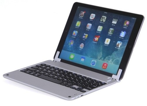 For IPad Air 5 Maganet Aluminum Wireless Bluetooth Keyboard Back Cover Stand Case