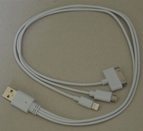 3 in 1 Universal Charging Cable for Samsung iPhone iPad USB To Lightning 30 Pin Micro USB