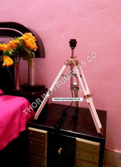 Tripod Stand Table Lamps white antique