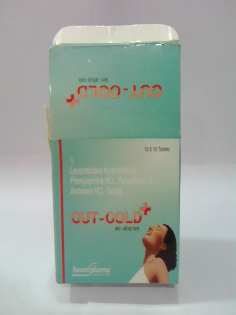 Cut-Cold Relief Tablet - Paracetamol 325mg, Ambroxol 60mg, Phenylephrine 5mg, Levocetrizine 2.5mg | Adult Women Health Application, 10x10 Blister Pack