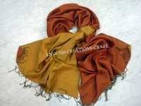 Yellow & Brown Wool Reversible Scarves Manufacturers