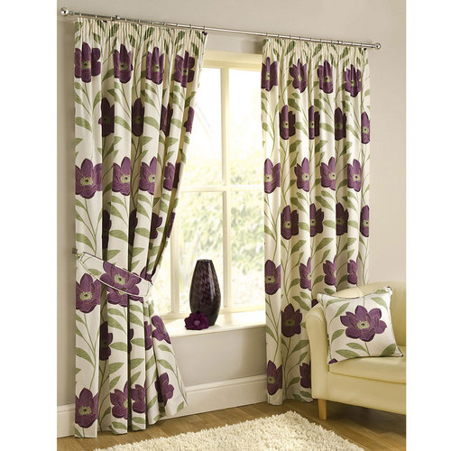 Cotton pleated curtain