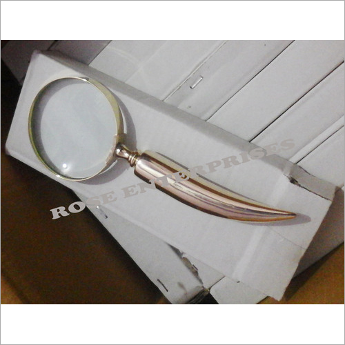 Brass Horn Shape Magnifying Glass