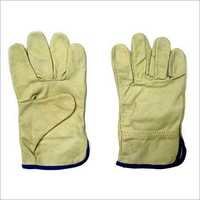 Chrome Leather Gloves - Chrome Leather, Multiple Sizes, Beige | Colorfast, Durable Leather, Perfect Fit, Smooth Texture, Reinforced Seams