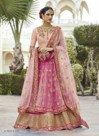 Bridal Suits - Net & Silk Fabric, Customized Size Up To 42, Embroidered Designer Salwar Kameez