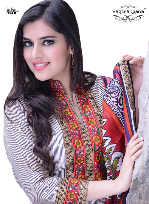 Handmade Salwar Kameez - Cotton, Custom Size, Gray | Hand-stitched Floral Embroidery, Elegant Design, Perfect Fit