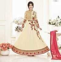 Latest Anarkali Suits - Georgette Fabric, Customized Up To Size 42 | Heavy Embroidery Design, Elegant Nazneen Dupatta