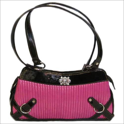 Daily Used Hand Bag - Leather, 10x6x4 inches, Pink | Lightweight, Multiple Compartments, Zipper Closure, Stylish Design